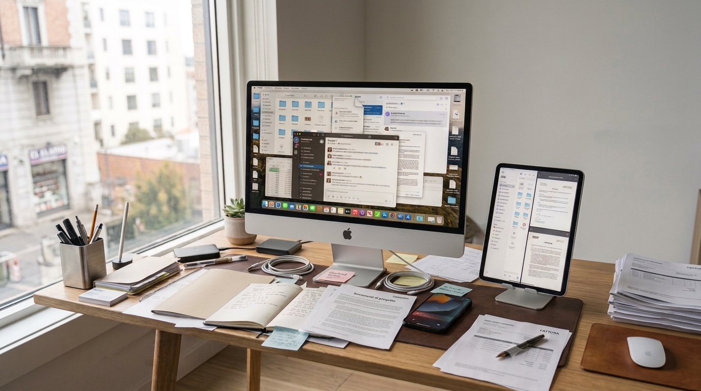 Organizzazione dei file in ufficio tra Mac, iCloud e collaboratori